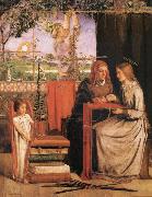 Dante Gabriel Rossetti The infancy of Maria oil painting artist
